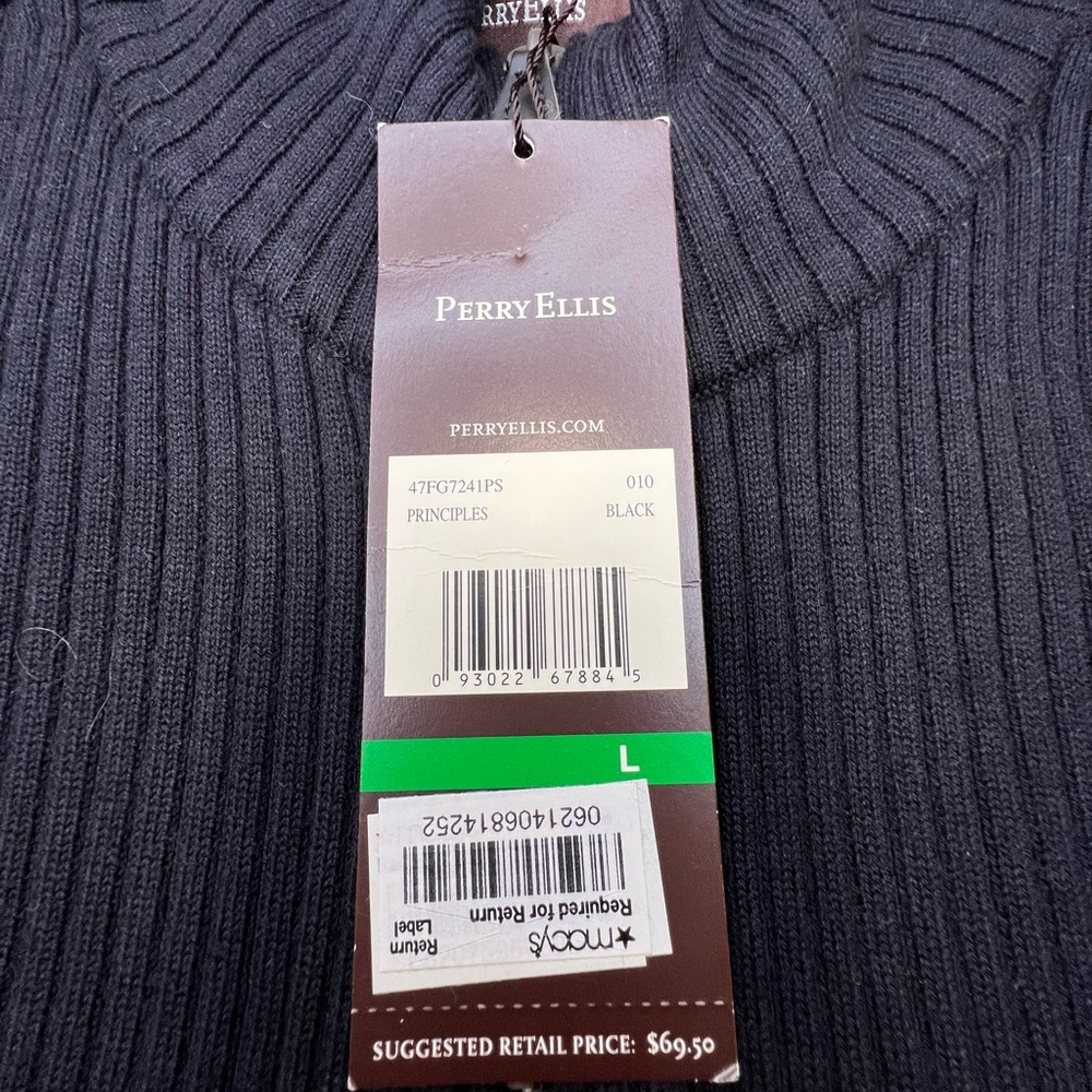Perry Ellis Ribbed Men’s Zip-up Jacket - Picture 2 of 5